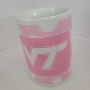Virginia Tech Pink and White Polka Dot Coffee/Tea Mug